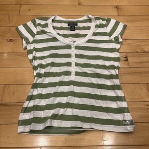 Polo Jeans Company Ralph Lauren Green Y2K Babydoll Cotton‎ Knit Top Y2K Large